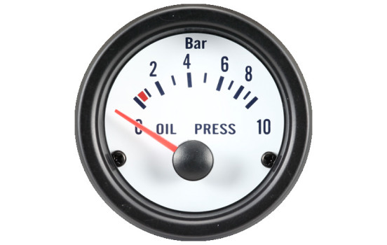 Performance Instrument White Pression d'huile 0-10 bar 52mm