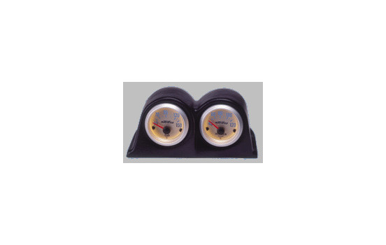 Porte-compteur horizontal 2 trous noir