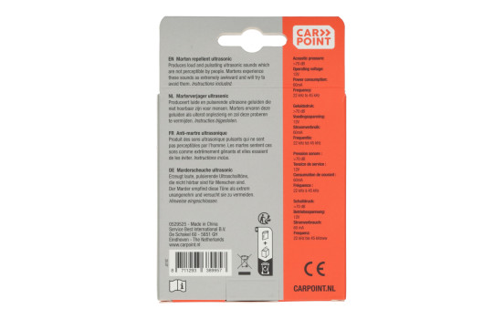 Répulsif à martres Carpoint e1 12V Ultra Sonic Professionnel, Image 11