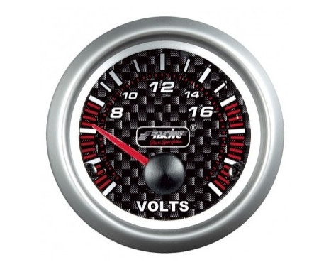 Simoni Racing Analog Instrument - voltmètre - 52mm - Carbone