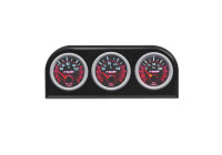 Simoni Racing DIN panneau métallique pour instruments 3x52 mm noir