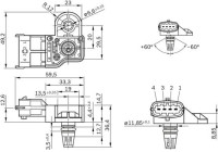 Capteur, pression du tuyau d'admission DS-S3-TF Bosch