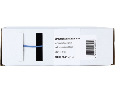 Gaine thermorétractable Bleu Ø 1,2 mm / Longueur 15 mètres
