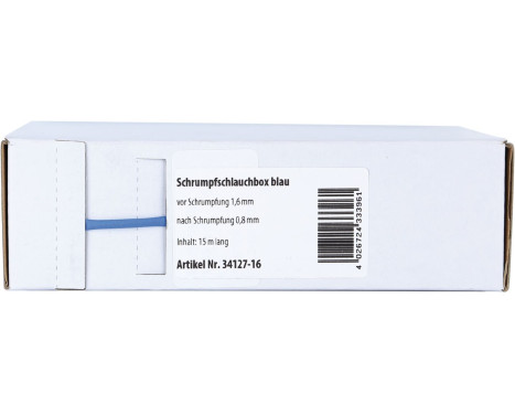 Gaine thermorétractable Bleu Ø 1,6 mm / Longueur 15 mètres