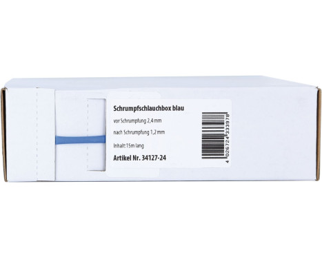 Gaine thermorétractable Bleu Ø 2,4 mm / Longueur 15 mètres