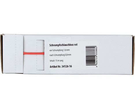 Gaine thermorétractable Rouge Ø 1,6 mm / Longueur 15 mètres