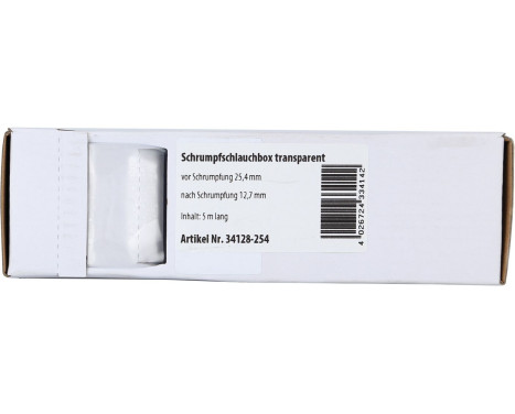 Gaine thermorétractable transparente Ø 25,4 mm / Longueur 5 mètres