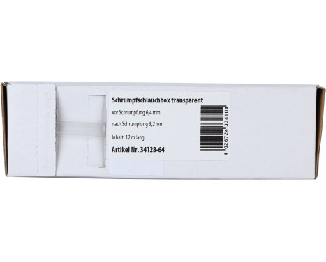 Gaine thermorétractable transparente Ø 6,4 mm / Longueur 12 mètres