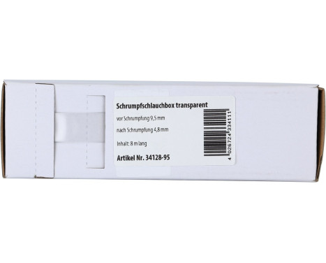 Gaine thermorétractable transparente Ø 9,5 mm / Longueur 8 mètres