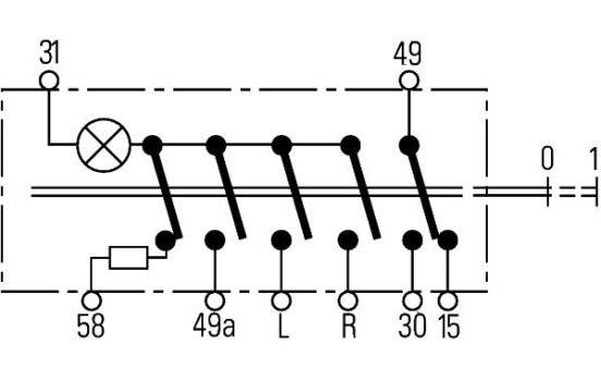 Interrupteur de signal de détresse 6HH 004 175-021 Hella