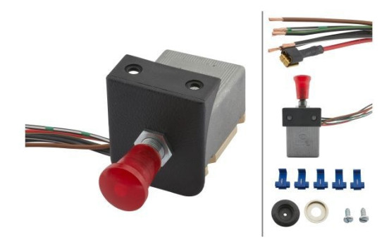 Interrupteur des feux de détresse 6HD 002 535-101 Hella, Image 3