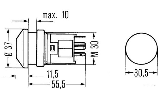 Interrupteur des feux de détresse 6HF 003 916-011 Hella