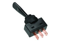 interrupteur à bascule on-off-on 12v, 10a 3 contacts à languettes dimension d'encastrement ø13 mm sous blister
