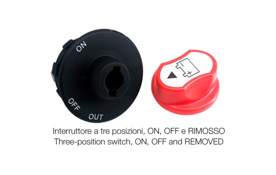 Interrupteur principal Simoni Racing - Rouge - 12-32 V/100 A, Image 2