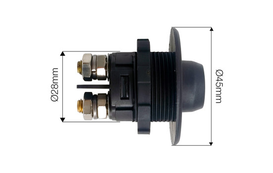Interrupteur principal Simoni Racing - Rouge - 12-32 V/100 A, Image 4