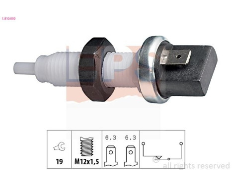 Interrupteur des feux de freins Made in Italy - OE Equivalent 1.810.000 EPS Facet