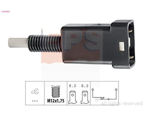 Interrupteur des feux de freins Made in Italy - OE Equivalent 1.810.003 EPS Facet