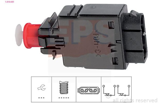 Interrupteur des feux de freins Made in Italy - OE Equivalent 1.810.081 EPS Facet