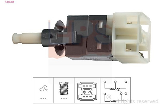 Interrupteur des feux de freins Made in Italy - OE Equivalent 1.810.206 EPS Facet