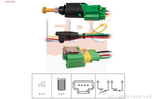 Interrupteur des feux de freins Made in Italy - OE Equivalent 1.810.213K EPS Facet