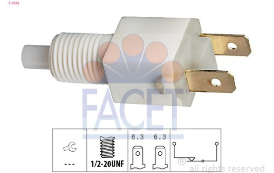 Interrupteur des feux de freins Made in Italy - OE Equivalent 7.1034 Facet