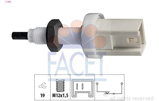 Interrupteur des feux de freins Made in Italy - OE Equivalent 7.1066 Facet