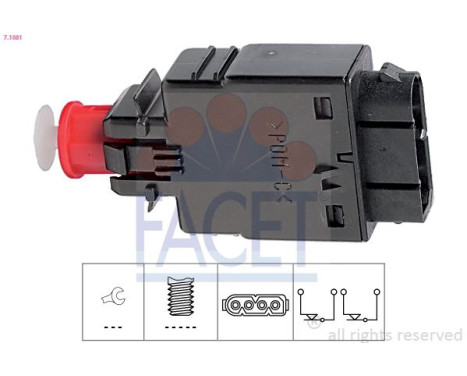 Interrupteur des feux de freins Made in Italy - OE Equivalent 7.1081 Facet