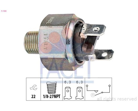 Interrupteur des feux de freins Made in Italy - OE Equivalent 7.1101 Facet