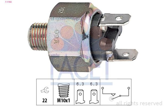 Interrupteur des feux de freins Made in Italy - OE Equivalent 7.1102 Facet