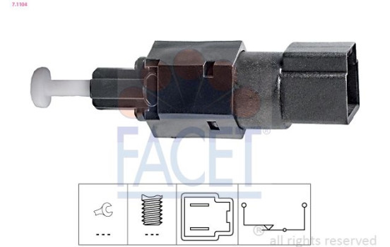 Interrupteur des feux de freins Made in Italy - OE Equivalent 7.1104 Facet