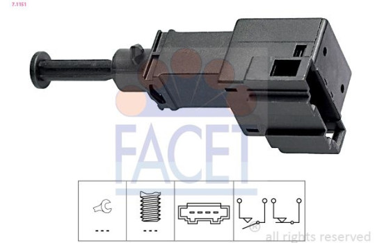 Interrupteur des feux de freins Made in Italy - OE Equivalent 7.1151 Facet