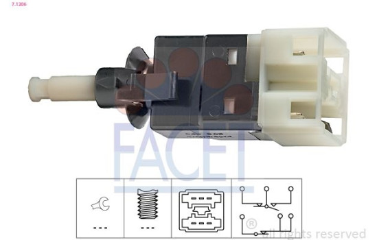 Interrupteur des feux de freins Made in Italy - OE Equivalent 7.1206 Facet