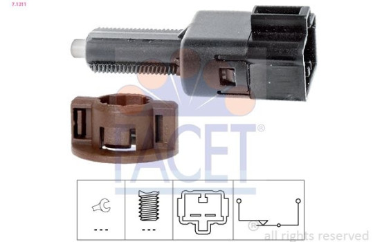 Interrupteur des feux de freins Made in Italy - OE Equivalent 7.1211 Facet