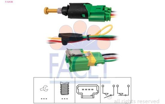 Interrupteur des feux de freins Made in Italy - OE Equivalent 7.1213K Facet