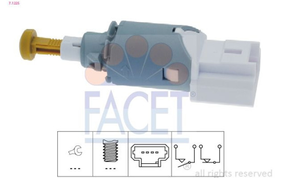 Interrupteur des feux de freins Made in Italy - OE Equivalent 7.1225 Facet