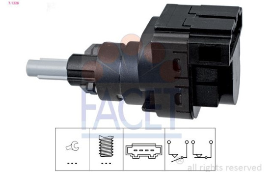 Interrupteur des feux de freins Made in Italy - OE Equivalent 7.1228 Facet