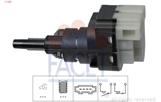 Interrupteur des feux de freins Made in Italy - OE Equivalent 7.1229 Facet