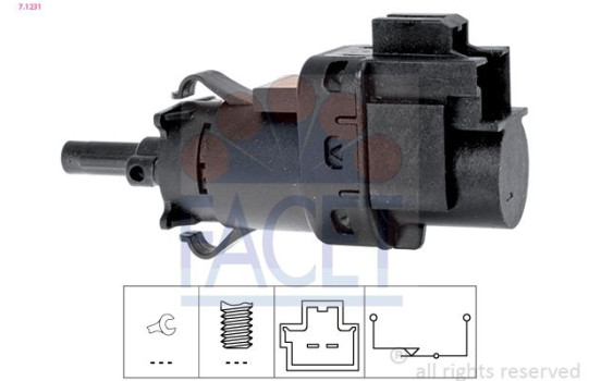 Interrupteur des feux de freins Made in Italy - OE Equivalent 7.1231 Facet