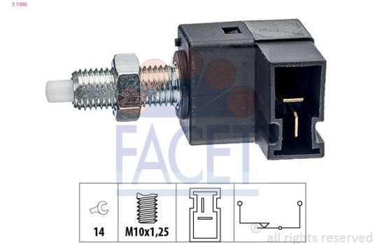 Interrupteur des feux de freins Made in Italy - OE Equivalent 7.1300 Facet