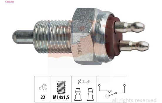 Contacteur, feu de recul Made in Italy - OE Equivalent 1.860.007 EPS Facet