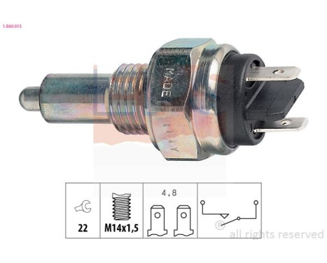 Contacteur, feu de recul Made in Italy - OE Equivalent 1.860.015 EPS Facet