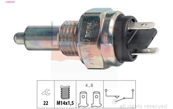 Contacteur, feu de recul Made in Italy - OE Equivalent 1.860.015 EPS Facet