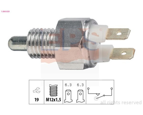 Contacteur, feu de recul Made in Italy - OE Equivalent 1.860.029 EPS Facet