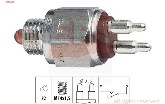 Contacteur, feu de recul Made in Italy - OE Equivalent 1.860.036 EPS Facet