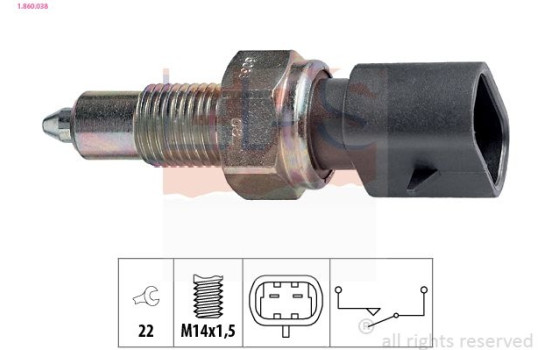 Contacteur, feu de recul Made in Italy - OE Equivalent 1.860.038 EPS Facet