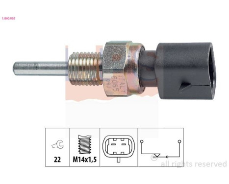 Contacteur, feu de recul Made in Italy - OE Equivalent 1.860.065 EPS Facet