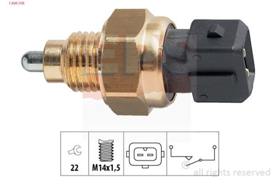 Contacteur, feu de recul Made in Italy - OE Equivalent 1.860.108 EPS Facet