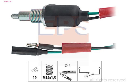 Contacteur, feu de recul Made in Italy - OE Equivalent 1.860.135 EPS Facet