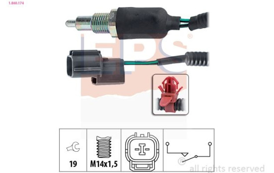 Contacteur, feu de recul Made in Italy - OE Equivalent 1.860.174 EPS Facet