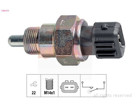 Contacteur, feu de recul Made in Italy - OE Equivalent 1.860.216 EPS Facet